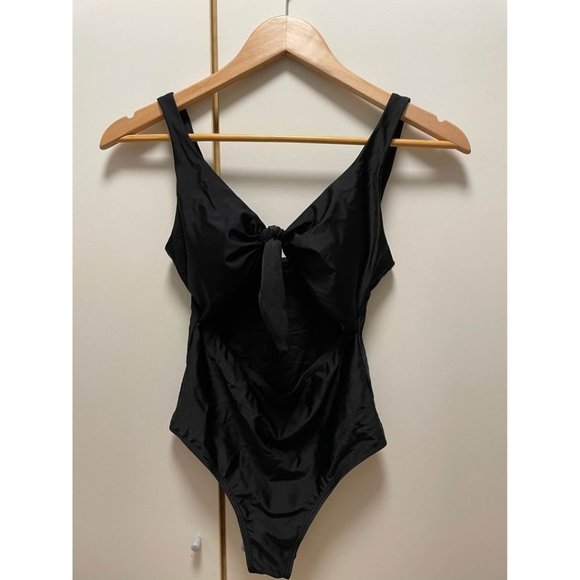 New One Piece Front Tie Swimsuit - Picture 1 of 4